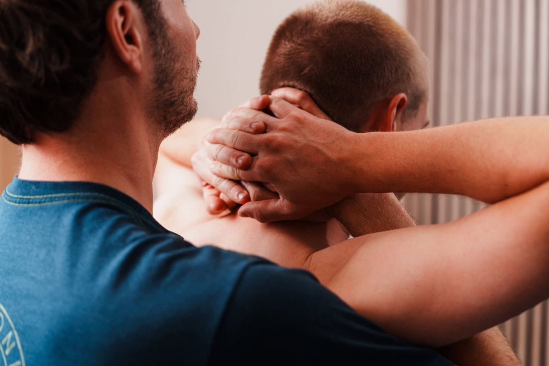 Illness or movement complaints treatment by physiotherapist or specialist.