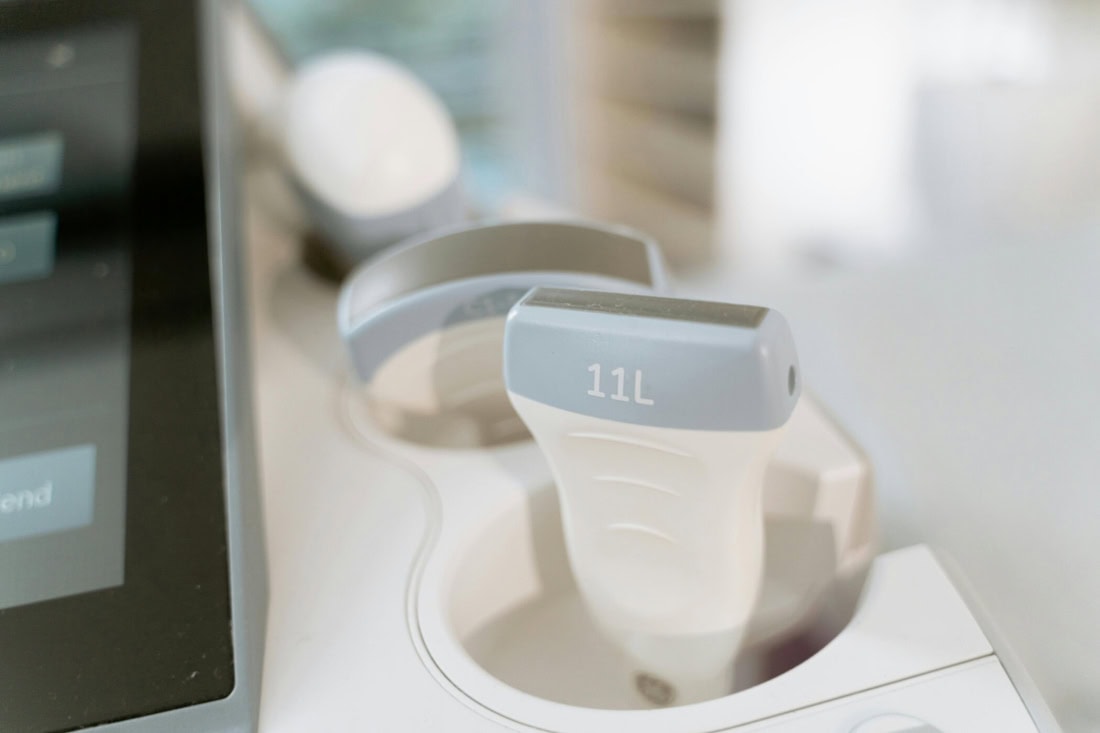 Ultrasound device for medical imaging in healthcare facility.